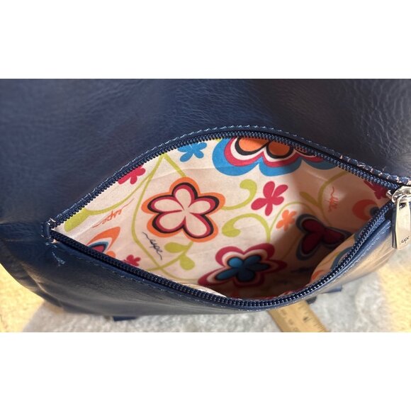 Espe Convertible Crossbody Backpack Purse Vegan Leather Floral Embroidered Zip - Picture 8 of 16